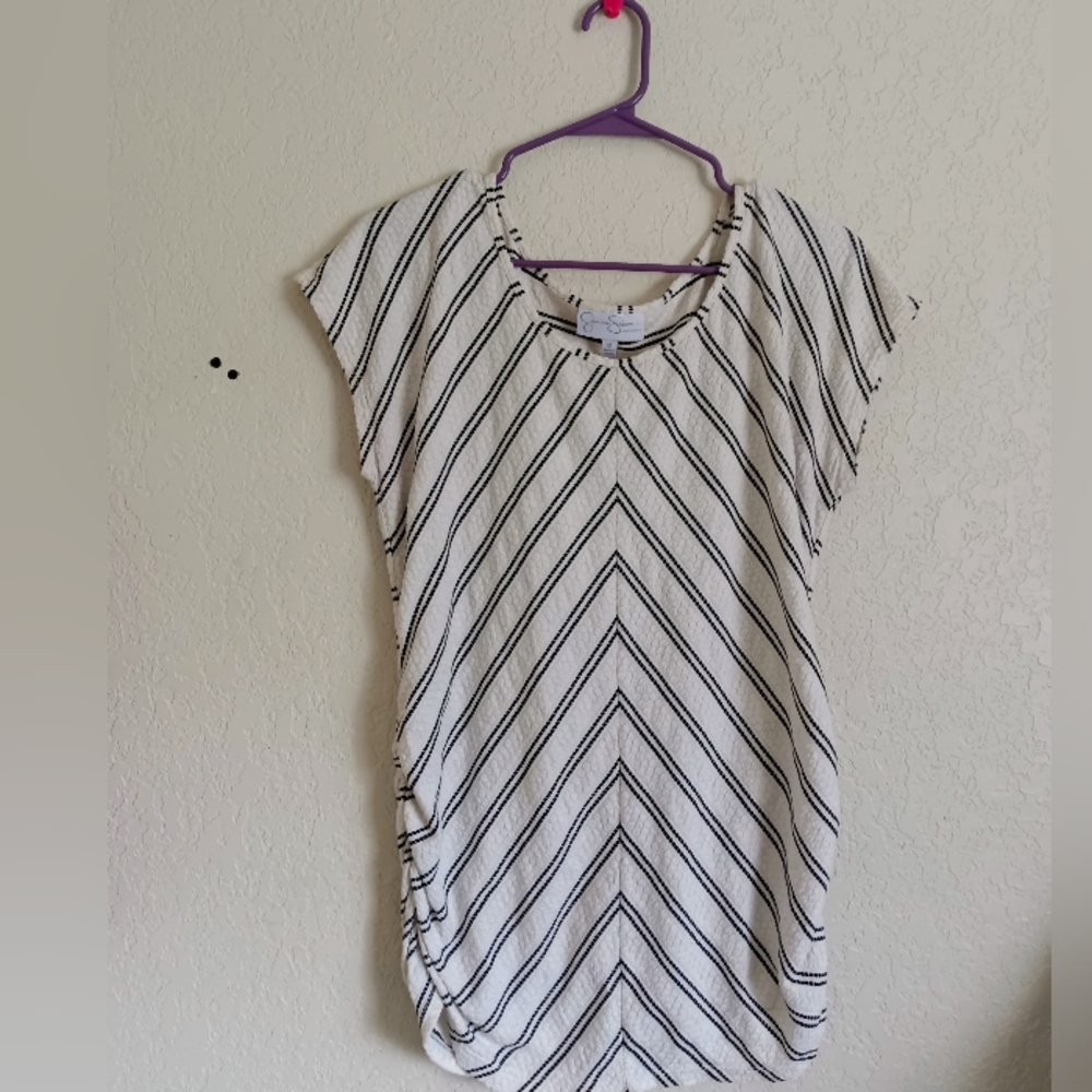 Jessica Simpson Striped Cotton Blend Top